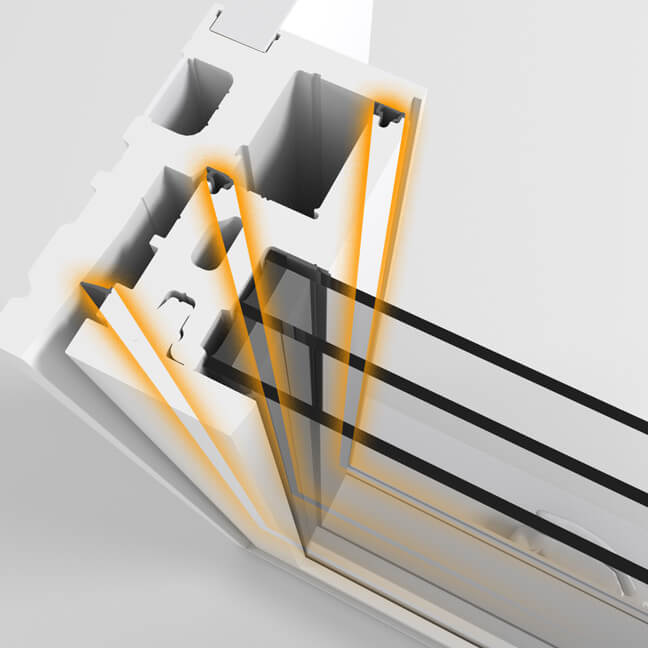 Nordik casement windows feature Triple weatherstripping.