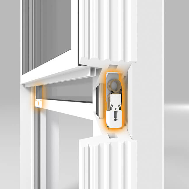 Nordik double hung windows feature coil-spring, constant-force balance system.