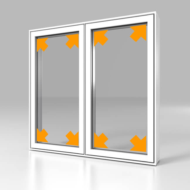 Nordik casement windows feature a Contemporary design.