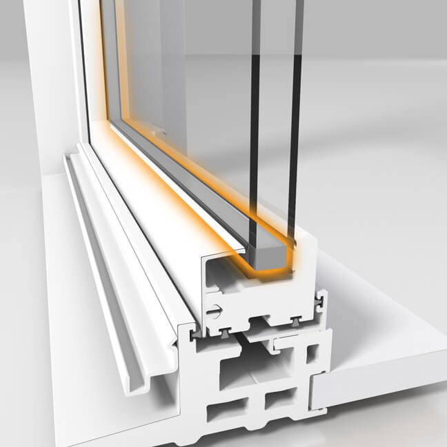 Nordik double hung windows feature Ener-Edge® warm-edge spacer.