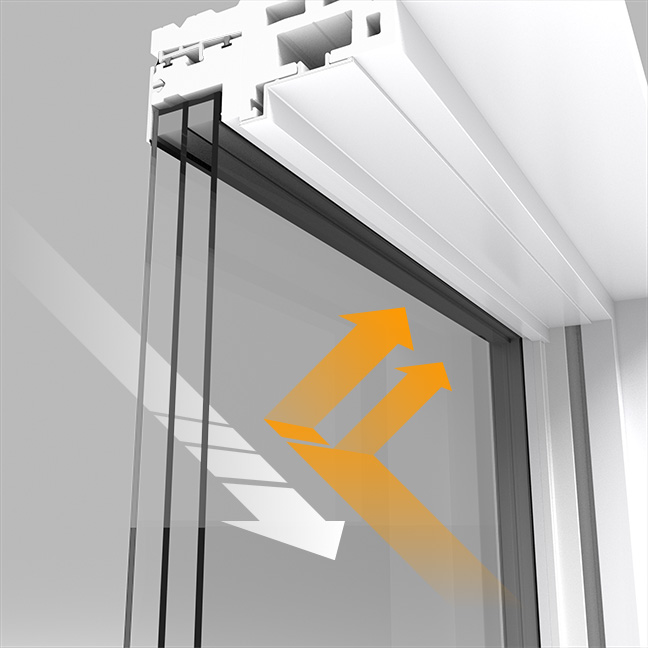 Nordik double slider windows feature super clear, low-emissivity coated glass.