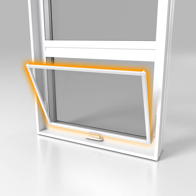 Nordik awning windows feature a “One-Click”, easy-to-remove screen.