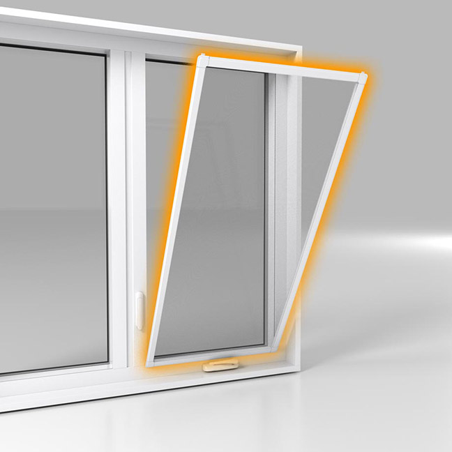 Nordik casement windows feature a “One-Click”, easy-to-remove screen.