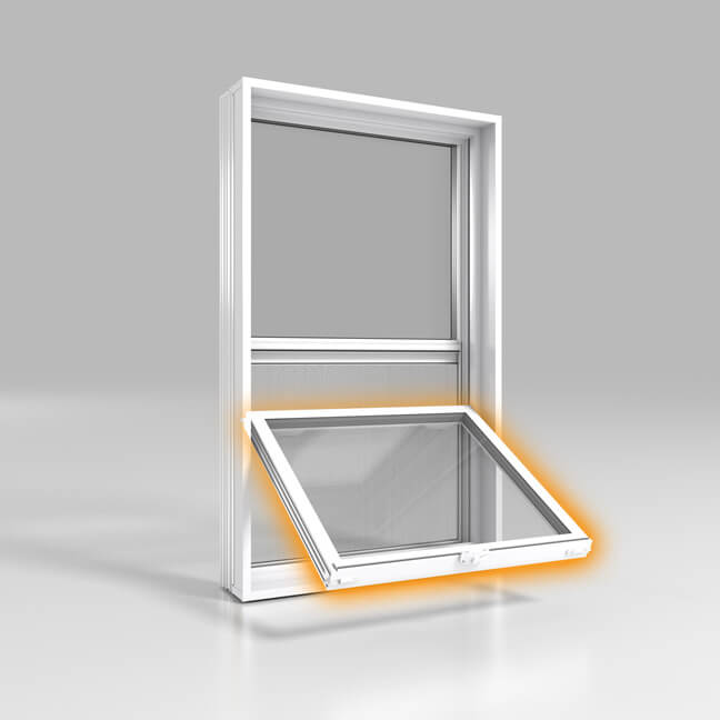 Nordik double hung windows feature a “One-Click”, easy-to-remove sash.