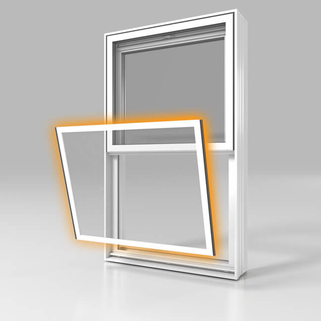 Nordik double hung windows feature a “One-Click”, easy-to-remove sash.