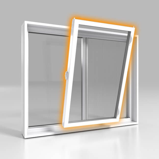 Nordik double slider windows feature a “One-Click”, easy-to-remove sash.