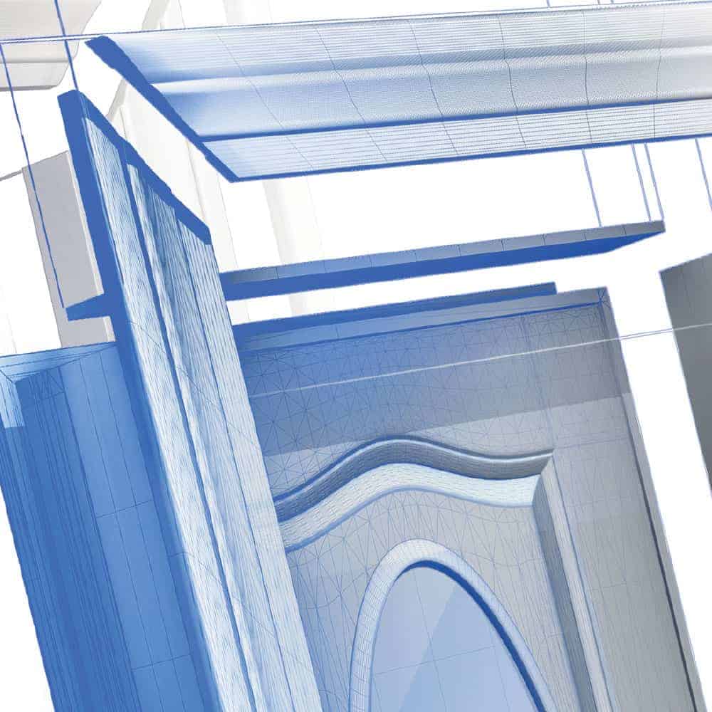 door casing 3d illustratio