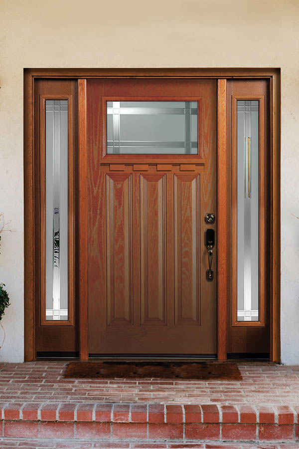 Black Steel Front Door with Decorative Glass Insert | Luma Doors and Windows