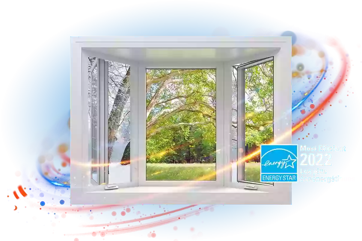 A RevoCell bay window with the Energy Star Most Efficient 2021 logo.
