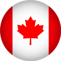 A cicular Canadian flag icon.