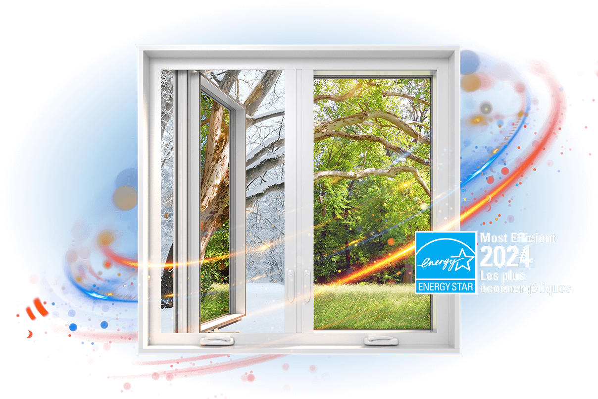 A RevoCell casement window with the Energy Star Most Efficient 2024 logo.