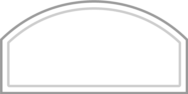 Extended arch transom