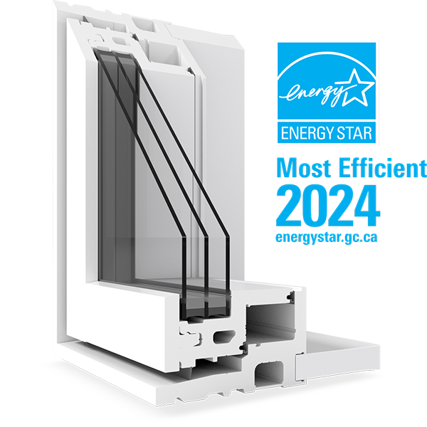 A RevoCell window cutout with an Energy Star Most Efficient 2024 logo behind it.