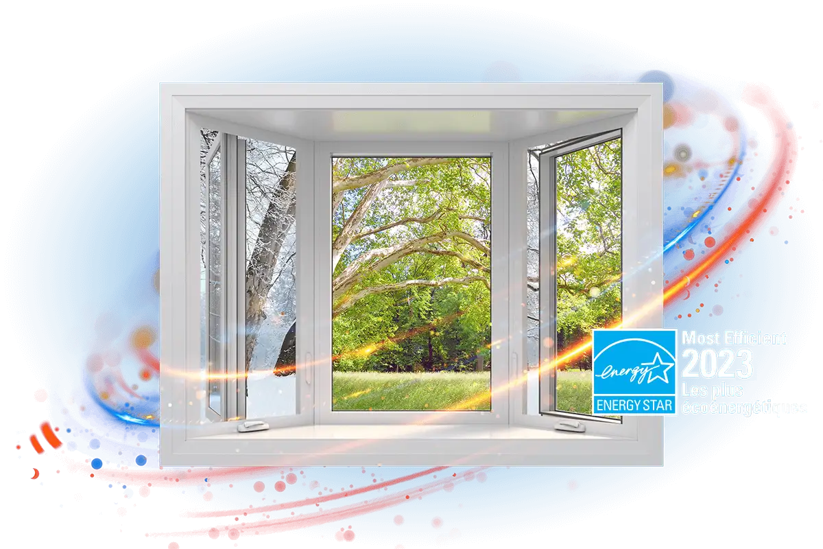 A RevoCell bay window with the Energy Star Most Efficient 2023 logo.
