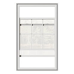 A classic double hung window that is open.