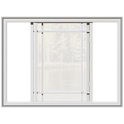 A classic double slider window that is open.