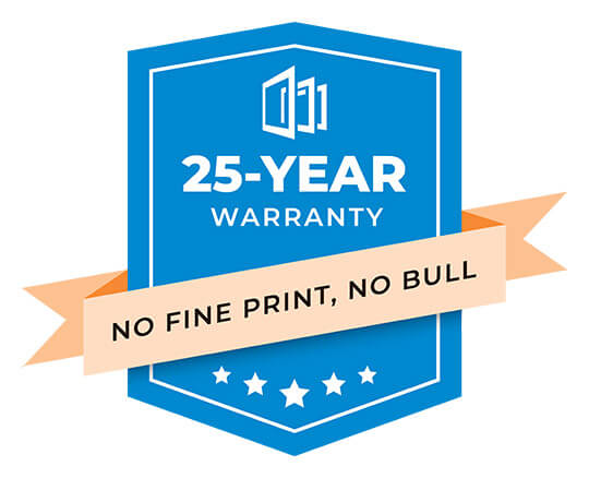 The No-bull 25-Year warranty from Nordik Windows and Doors