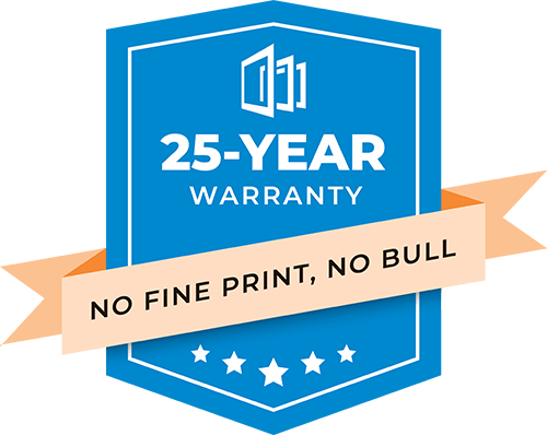 The No-Bull 25-Year warranty from Nordik Windows and Doors