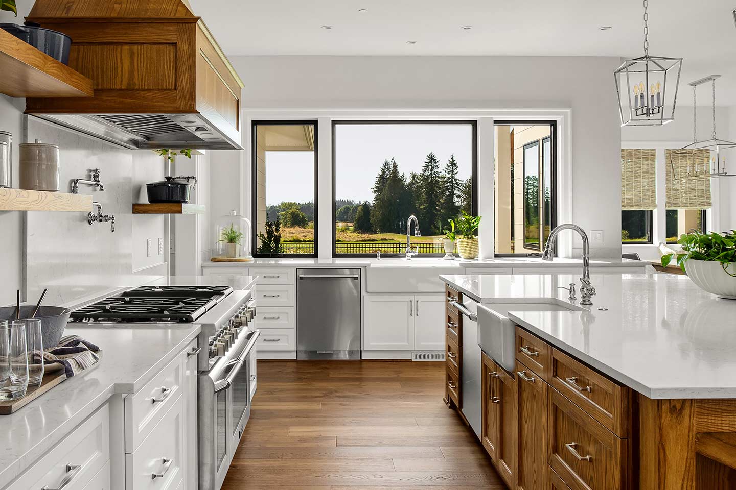 A Casement window above a kitchen sink