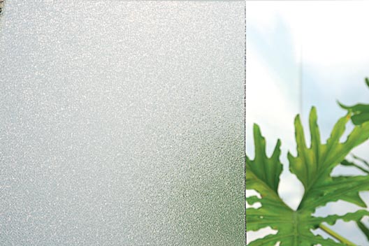 An example of frosted glass.